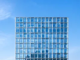 Office tower curtain wall elevation
